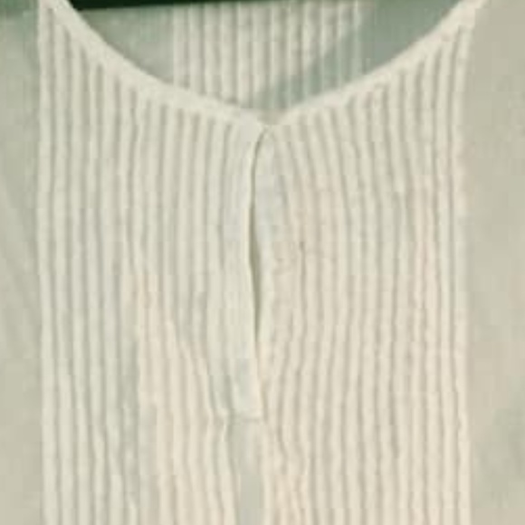 Sheer Long-Sleeved Angel White Polka Dot Blouse - Picture 3 of 4